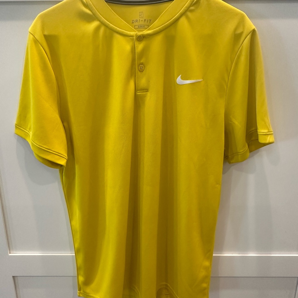 Nike Men's Yellow Dri-FIT Shirt